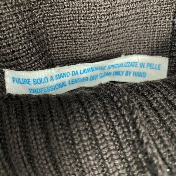 MAURIZIO PECORARO Wool Leather Patchwork Sweater - Picture 13 of 15